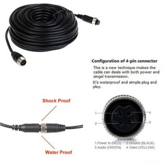 5M/10M/20M Car Video 4Pin Extension Cable FOR HD Backup Camera TRUCK RV MONITOR