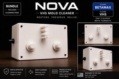 NOVA VHS Mold Cleaner Video Cassette Tape Cleaning Machine Bundle with Pads