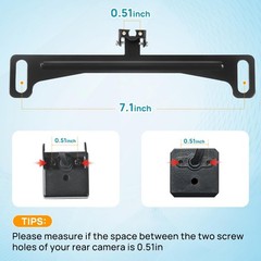 Backup Camera License Plate Mount 170 Degree Adjustable Stainless Steel Frame US