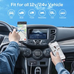 DC 12-24V 4.8A USB PD QC3.0 Car Fast Charger Socket LED Power Outlet For Boat RV
