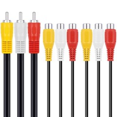 6 x 3 RCA Male Jack to 6 RCA Female Plug Splitter Audio Video Av Adapter Cable