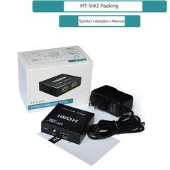 MT-VIKI 4K Powered HDMI Splitter 1 in 2 Out 1×2 for Dual Monitor