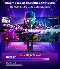 DisplayPort 1.4 to HDMI 2.1 Cable 10FT [8K@60Hz,4K@120Hz] Unidirectional…