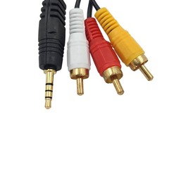3RCA Male to 3.5mm Male Audio Video Cord AV DV AUX Cable Adapter Converter 5FT