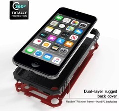 Heavy Duty Dual Layer Case 360° Rotating Ring Kickstand for iPod Touch 7 6 5th