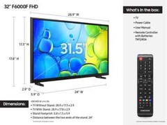Samsung F6000F 32″ Full HD HDR Smart LED TV – 2025 Model *UN32F6000