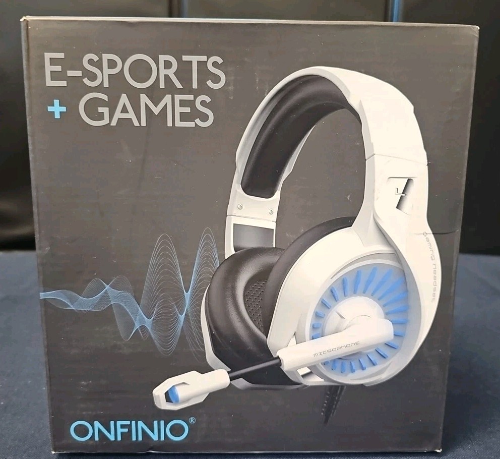 ONFINIO Gaming Headset PC Headphone with Surround Sound Stereo, PS5 PS4 Xbox NEW