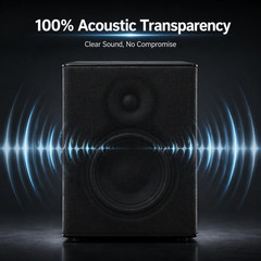 Mcredy Speaker Grill Cloth, Black Thicken Mesh Acoustic Fabric, 67X19.7In | Soun