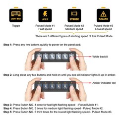 Wireless 6Gang Switch Panel LED Light Bar Circuit Control Box Car RV Boat Marine