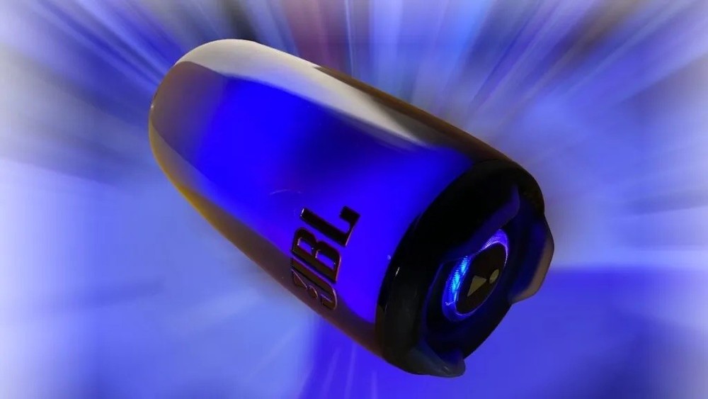 JBL Pulse 3 Portable Bluetooth Speaker w/ LED Lighting, Black, Cylindrical