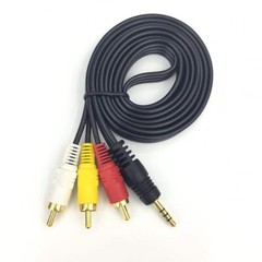 3RCA Male to 3.5mm Male Audio Video Cord AV DV AUX Cable Adapter Converter 5FT
