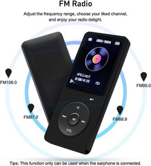 MP3 Player 32GB with Speaker FM Radio Earphone Portable Hifi Lossless Sound MP3