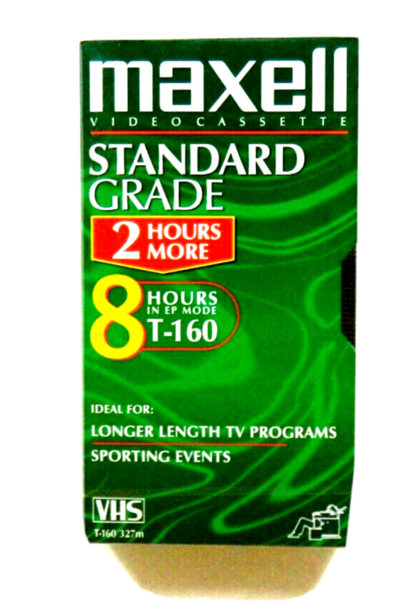 Videocassette VHS Maxell T-160 Standard Grade up to 8 hours