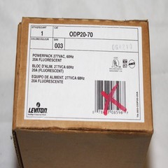 LEVITON ODP20-70 OCCUPANCY MOTION SENSOR POWER PACK 20A ,277V, CLASS 2
