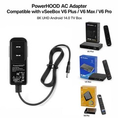 5V Power Adapter Charger for vSeeBox V6 Plus Max Pro 8K Android TV Box
