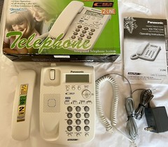 Panasonic KX-TSC12W White Integrated Telephone System Caller ID 3-Way Calling