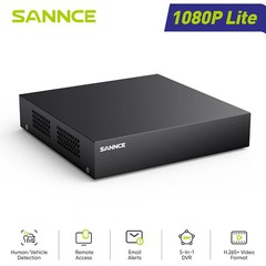 SANNCE 5IN1 8CH DVR 1080P Security Camera System CCTV Outdoor Night Vision AI