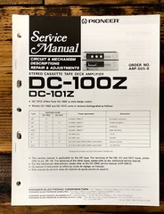 Pioneer DC-100Z DC-101Z Stereo Service Manual *Original*