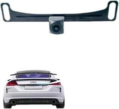 Black Universal Backup Camera License Plate Bracket for Enhanced Vehicle Safety