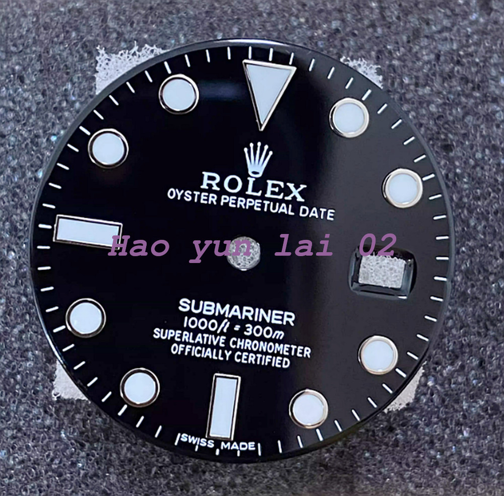 1 PCS 3135mm Watch black green water ghost dial for 2836 2824 3135 movement NEW