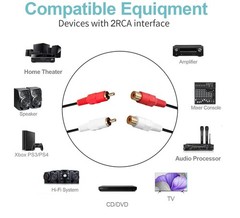 Professional 10ft Rca Male to Female Stereo Cable – Gold Plated Quality