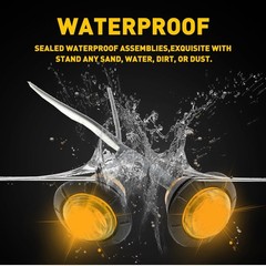 20PCS 1 Inch Round Amber 3 LED Side Marker Clearance Lights with Chrome Bezel US