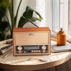 Retro- Style Decorative Radio Multifunction Music Player Bluetooth Speaker Radio