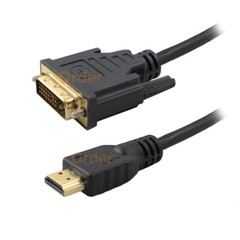 6FT HDMI to DVI D 24+1 Male Gold Adapter Cable HDTV Projector Laptop Cord Plug
