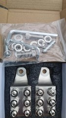 12-Way 10AWG Up to 4/0 AWG Gauge Battery Terminal Connectors, Top Post Silver