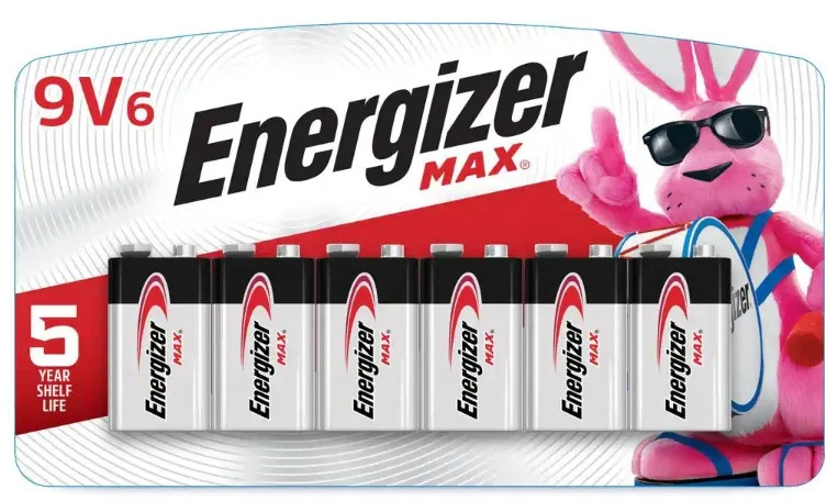 Energizer MAX 9V Batteries (6-Pack), 9-Volt Alkaline Batteries