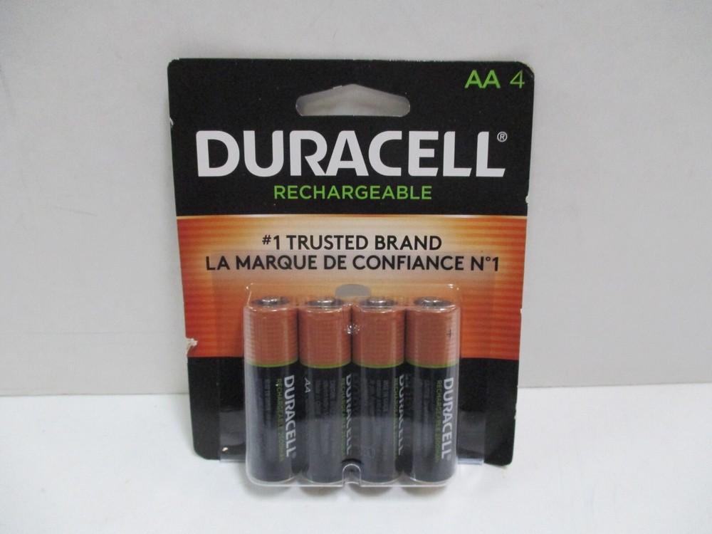 New Duracell AA Rechargeable Batteries, NiMH Pack Of 4 Batteries – Sealed