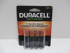 New Duracell AA Rechargeable Batteries, NiMH Pack Of 4 Batteries – Sealed