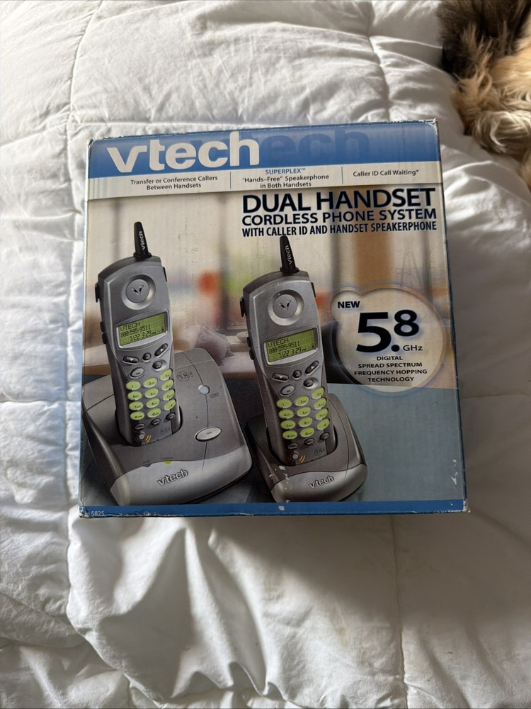 Vetch IP 5825 Dual Handset Cordless Phone System Caller ID Handset speakerphone