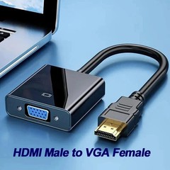 080P HDMI Male to VGA Female Video Cable Cord Converter Adapter For PC Monitor