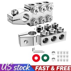 Battery Terminal Connectors 12Way Top Post Clamps Positive Negative 8Awg -4/0Awg