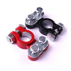 Universal 2 Car Battery Terminal Connector Top Post Positive Negative Heavy Duty
