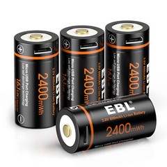 EBL 16340 CR123A USB Rechargeable Li-ion Battery 3.0V For Arlo Camera Lot