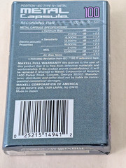Maxell Metal Capsule 100 Type IV Metal Cassette Tape NEW SEALED -Japan