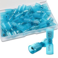 50~500PCS Female Heat Shrink Spade Wire Connectors Insulated Crimp Terminal Kit