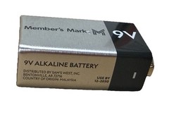 Members Mark 9V Battery Alkaline, Case of 273 Batteries Bulk, DEC 2030