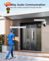 VIMTAG Pan/Tilt Outdoor Security Camera, 2.5K 4MP WiFi White&Black,4MP,1Pack