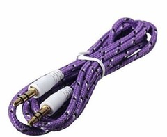 6FT LONG BRAIDED 3.5mm Male Audio Headphone Cable Stereo AUX Jack Adapter Plug