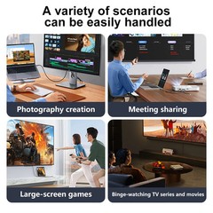 16K USB-C to DisplayPort Cable 8K@60Hz 4K@120Hz 80Gbps DP 2.1 Thunderbolt 4/3