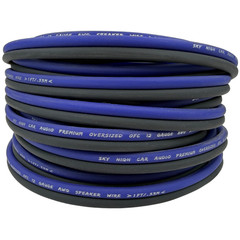 50′ feet OFC 12 Gauge AWG BLUE/BLACK Oxygen Free Speaker Wire Car Home Audio