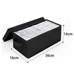 3 Pack CD Storage Box with Handle – Media Disk Organizer for CD & DVD #K