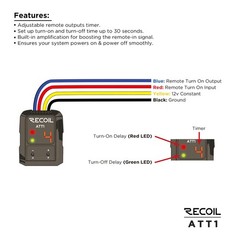 RECOIL ATT1 Adjustable Amplifier Turn On/Off Timer – Eliminate POP Noise