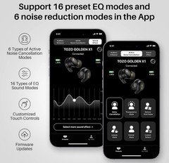 TOZO Golden X1 Galaxy Blue/Black Earbuds OrigX Pro, LDAC & Hi-Res Audio Wireless
