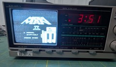 GPX Black and White TV Alarm Clock Model TV-2 1985