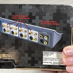 RadioShack 4-Way Audio/Video Selector Switch Cat No 15-1983 Vintage K1
