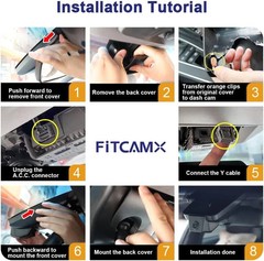 Fitcamx 4K Dash Cam for 2023-2026 Toyota Tundra & Sequoia 2023-2025 Black